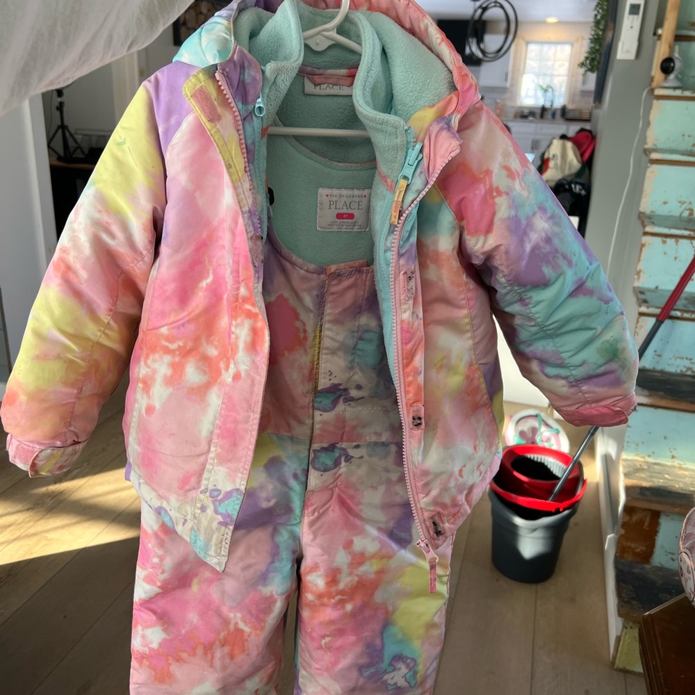 The Children's Place Pastel Tie-Dye Snowsuit